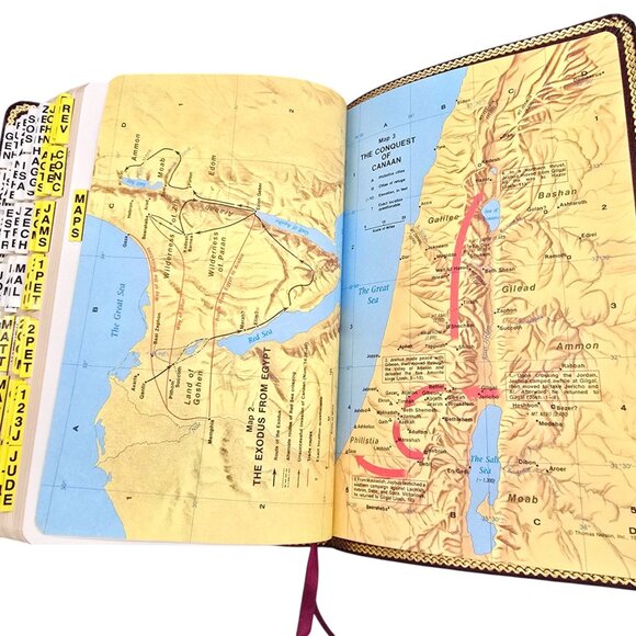 Spirit Filled Life Bible NKJV 2255BG Nelson Burgundy Bonded Leather 1991 - Picture 13 of 16